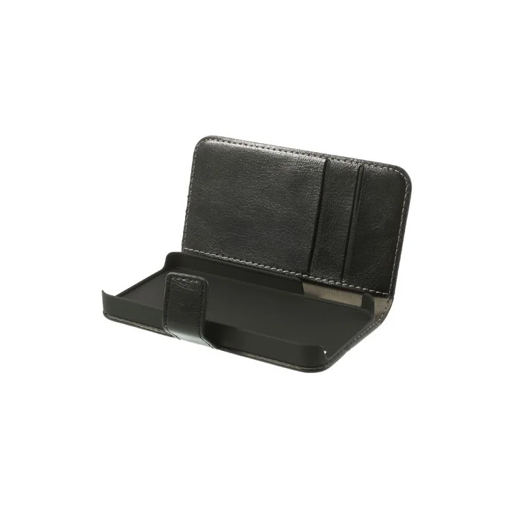 Black Crazy Horse Wallet Leather Case Stand for iPhone 4 4s