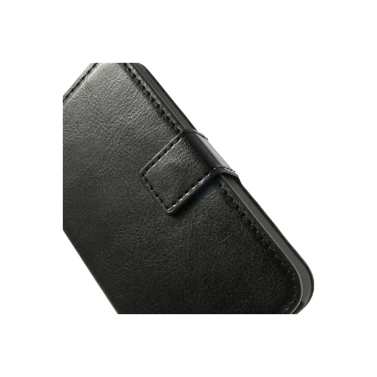 Black Crazy Horse Wallet Leather Case Stand for iPhone 4 4s