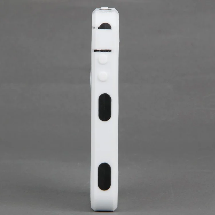Heavy Duty Defender for iPhone 4 4S PC + Silicone Hybrid Case - Black / White