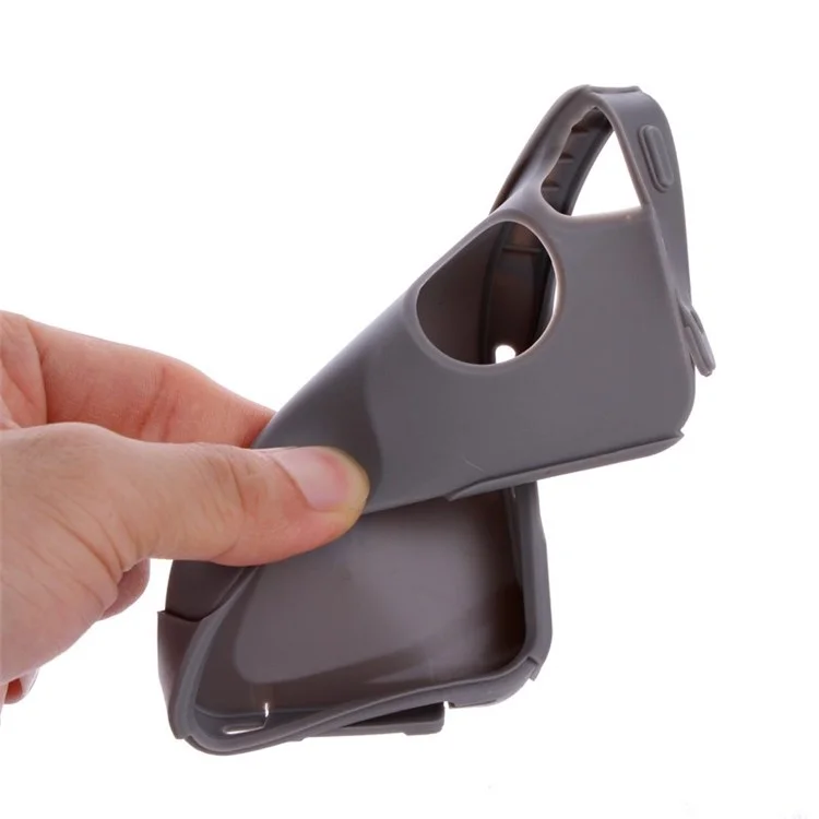 For iPhone 4s 4 PC + TPU Shockproof and Drop-resistant Case - Grey / Army Green