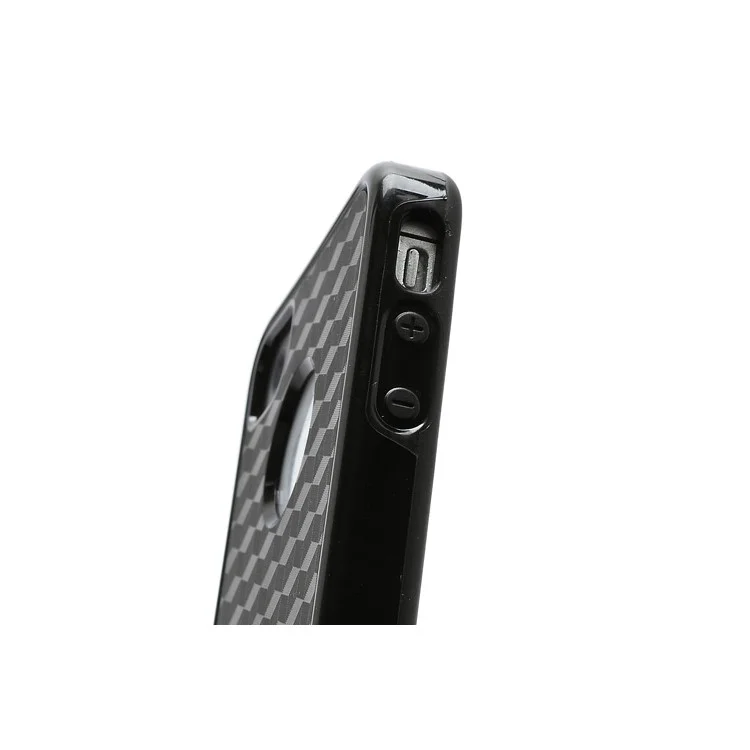 Cool 3D Cube Texture Plastic & TPU Hybrid Case Cover for iPhone 4 4S - Black