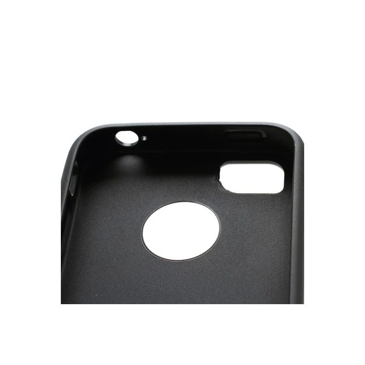 Cool 3D Cube Texture Plastic & TPU Case Shell for iPhone 4 4S - Black / Pink