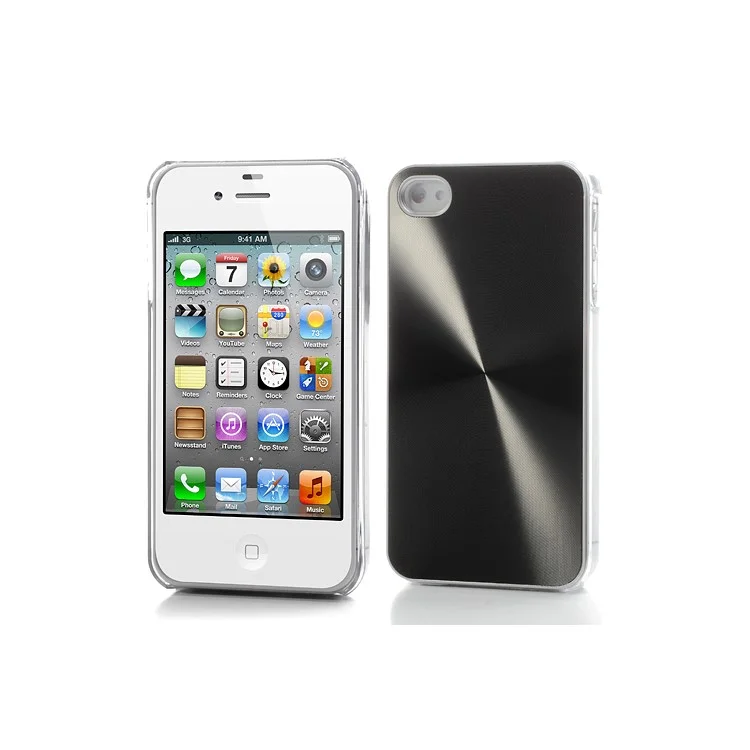 Black CD Veins Plastic Case Cover for iPhone 4 4S