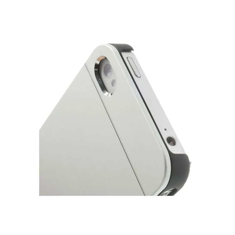 Silver MOTOMO Brushed Aluminum Metal Hard Shield Shell for iPhone 4 4S