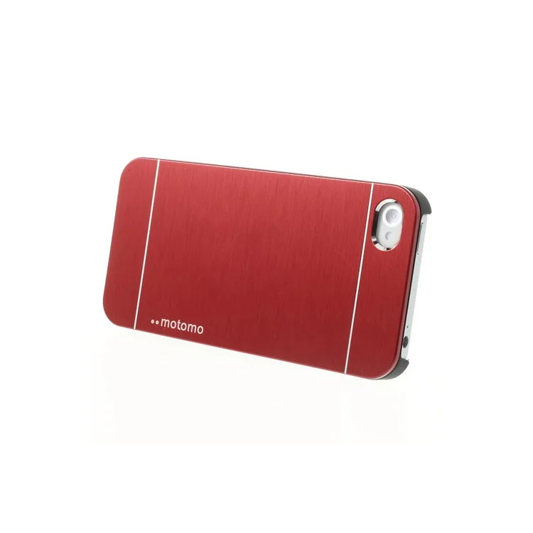 Red MOTOMO for iPhone 4 4S Brushed Aluminum Metal Hard Case Accessory