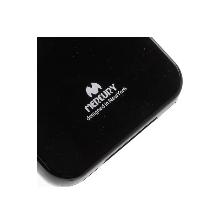 Mercury Shimmering Powder TPU Gel Case Cover for iPhone 4 4S - Black