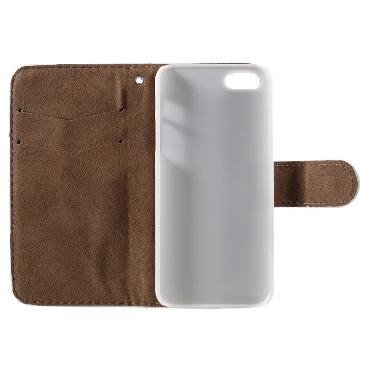 Elegant Bling Diamante Flower iPhone 5 Leather Cover Stand