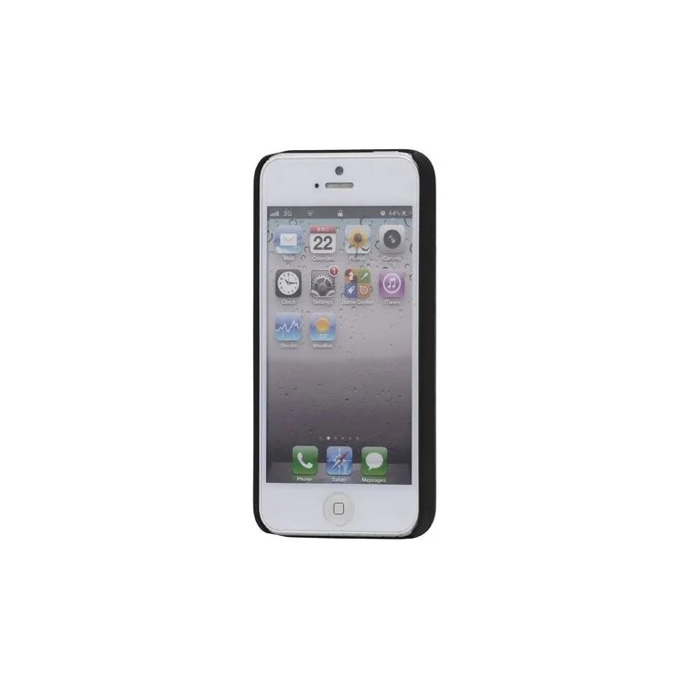 Real Genuine Walnut Wood Wooden Case Cover for iPhone 5 5s - Black Edge