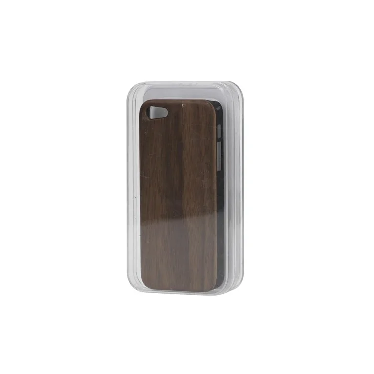 Real Genuine Walnut Wood Wooden Case Cover for iPhone 5 5s - Black Edge