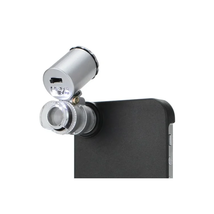 60X Zoom LED Micro Lens Microscope for iPhone 5 with Protective Cover