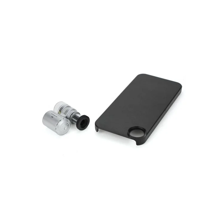 60X Zoom LED Micro Lens Microscope for iPhone 5 with Protective Cover