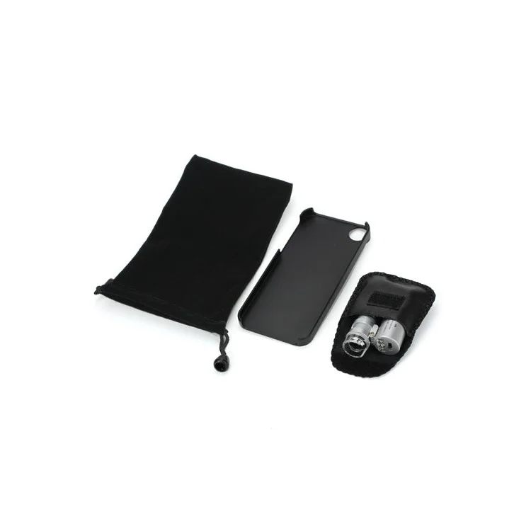60X Zoom LED Micro Lens Microscope for iPhone 5 with Protective Cover
