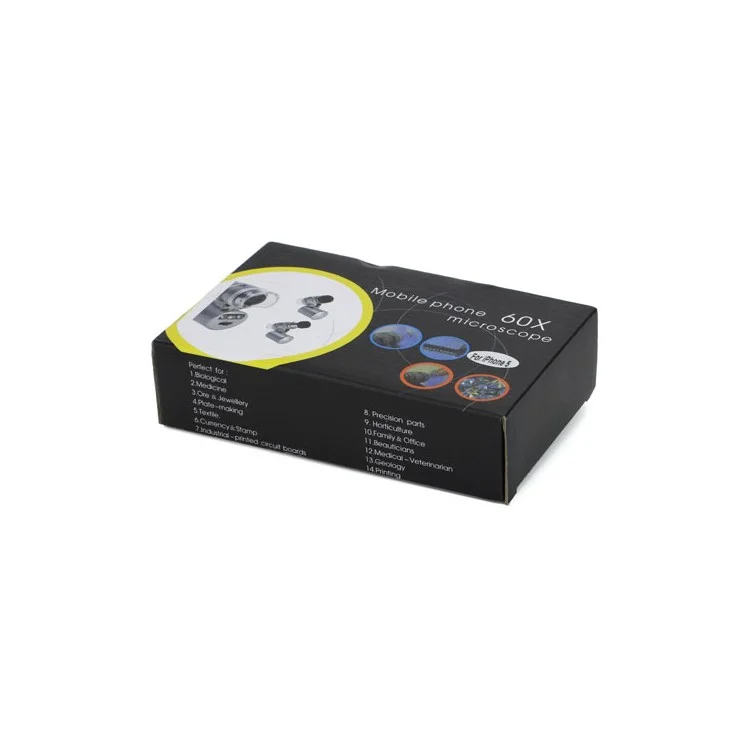 60X Zoom LED Micro Lens Microscope for iPhone 5 with Protective Cover