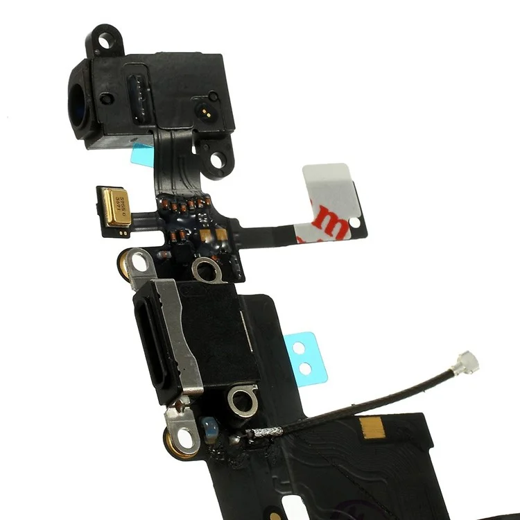For iPhone 5 Charging Port Dock Connector Earphone Jack Flex Cable (OEM, not brand new) - Black