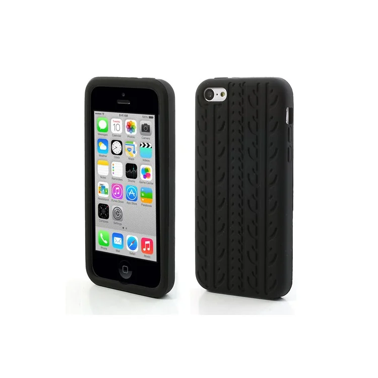 Black Tire Tread Silicone Case for iPhone 5c