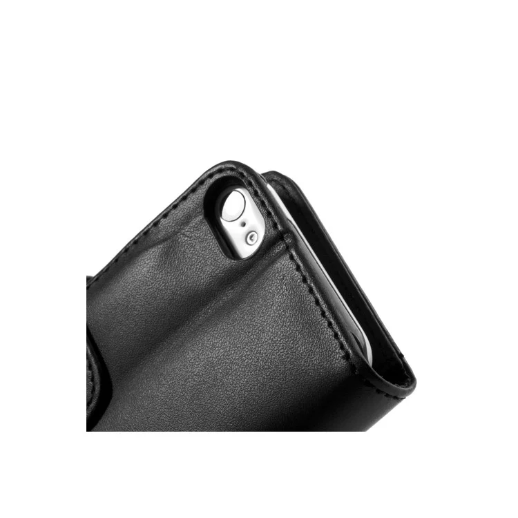 Black Glossy Leather Flip Wallet Magnetic Case Cover w/ Stand for iPhone 5C