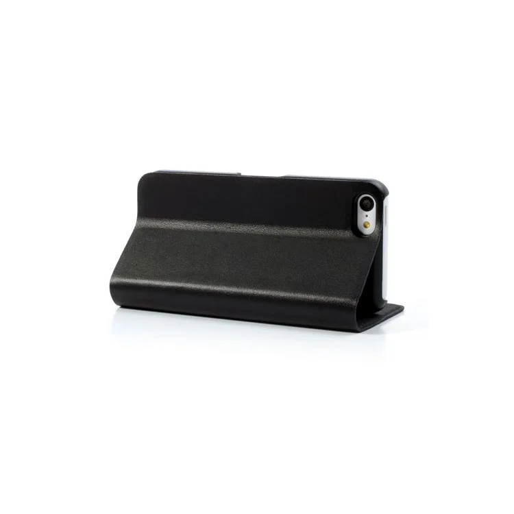 Black Doormoon Wallet Genuine Leather Case with Stand for iPhone 5c