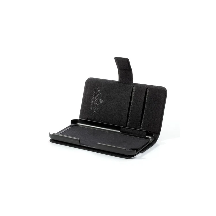 Black Doormoon Wallet Genuine Leather Case with Stand for iPhone 5c