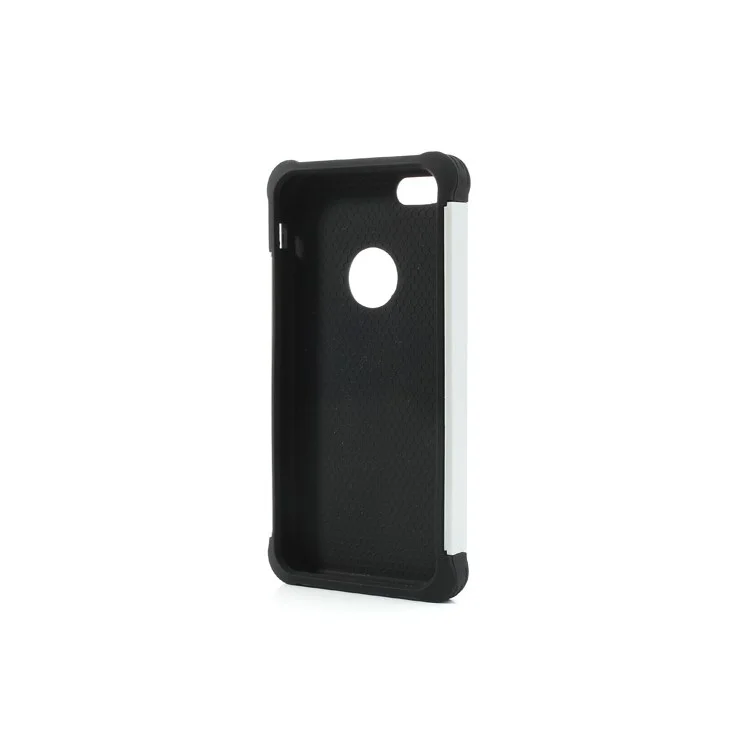 2 in 1 Football Grain PC & Silicone Hybrid Shell Case for iPhone 5c - Black / White