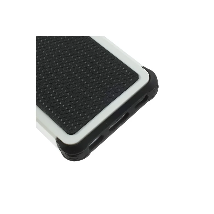 2 in 1 Football Grain PC & Silicone Hybrid Shell Case for iPhone 5c - Black / White