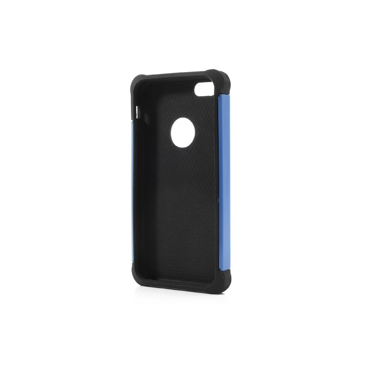 2 in 1 Football Grain PC & Silicone Combo Shell Case for iPhone 5c - Black / Blue