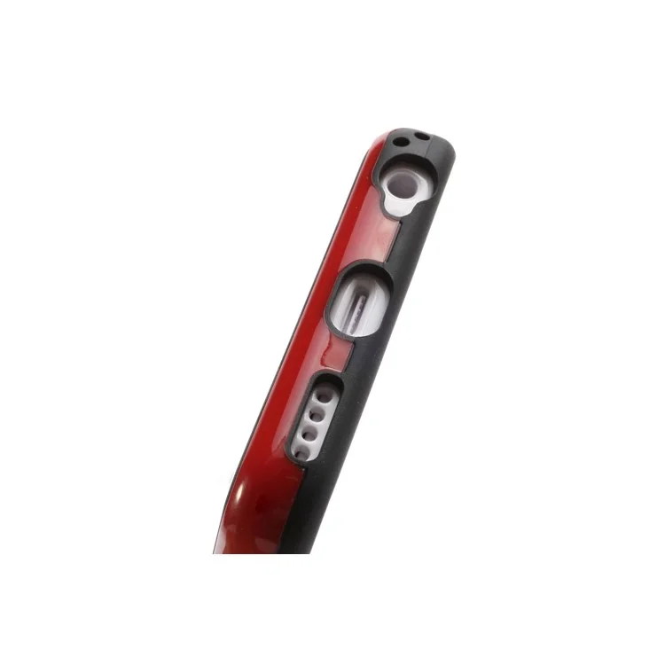 Cool 3D Cube TPU & Plastic Hybrid Case Cover Accessory for iPhone 5C - Black / Red