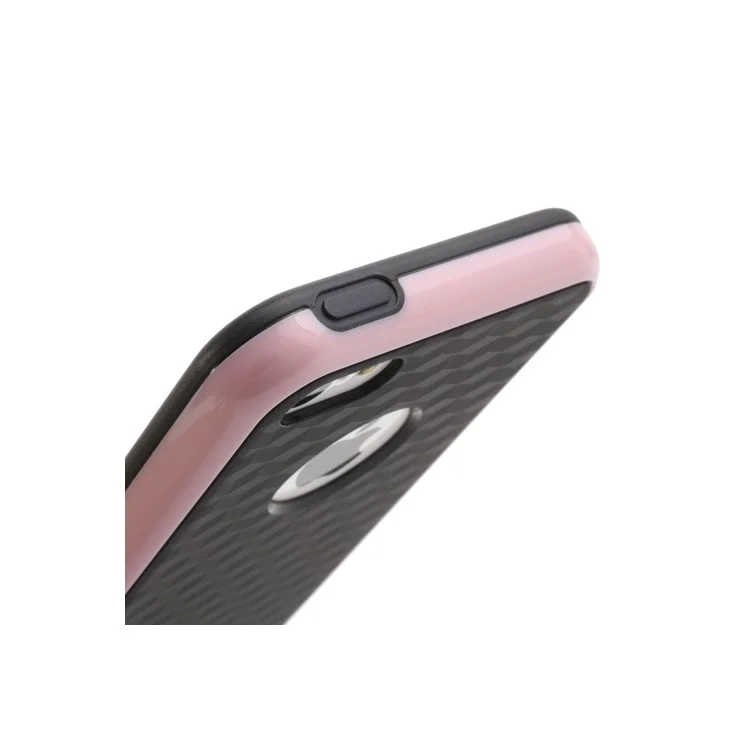 Cool 3D Cube TPU & Plastic Hybrid Case Cover Accessory for iPhone 5C - Black / Pink