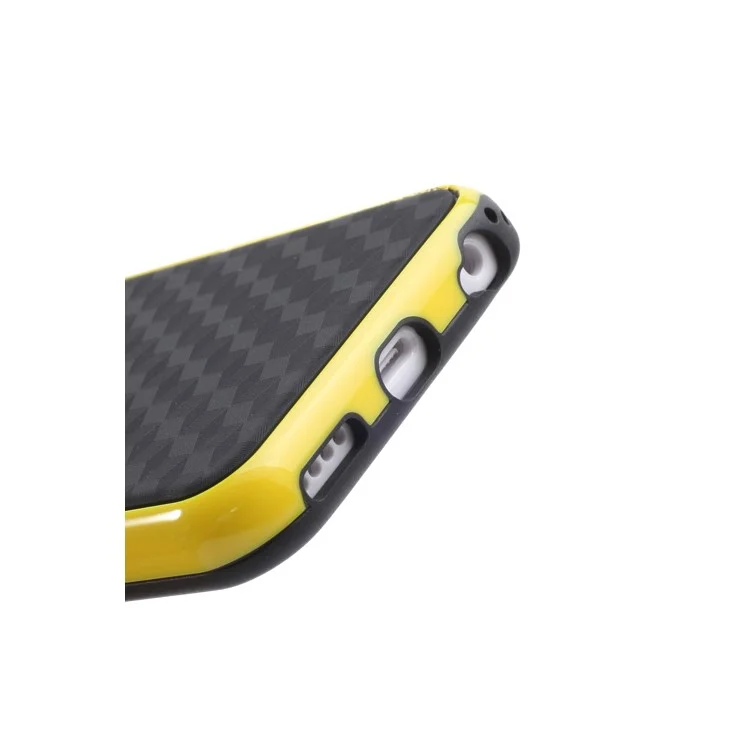 Cool 3D Cube TPU & Plastic Hybrid Case Cover Accessory for iPhone 5C - Black / Yellow