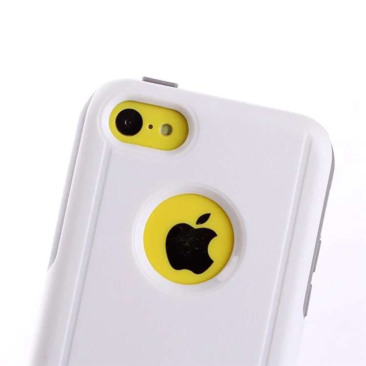 Shockproof Drop-resistant PC + TPU Hybrid Case for iPhone 5c - Grey / White