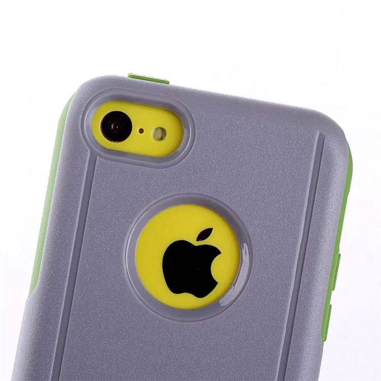 Shockproof Drop-resistant for iPhone 5c PC + TPU Shield Shell - Green / Grey