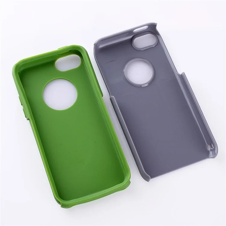 Shockproof Drop-resistant for iPhone 5c PC + TPU Shield Shell - Green / Grey