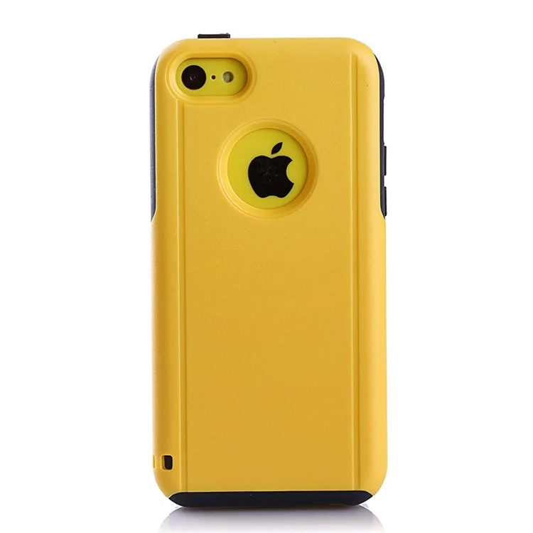 For iPhone 5c Shockproof Drop-resistant PC + TPU Combo Cover - Black / Yellow