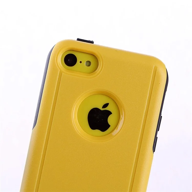 For iPhone 5c Shockproof Drop-resistant PC + TPU Combo Cover - Black / Yellow