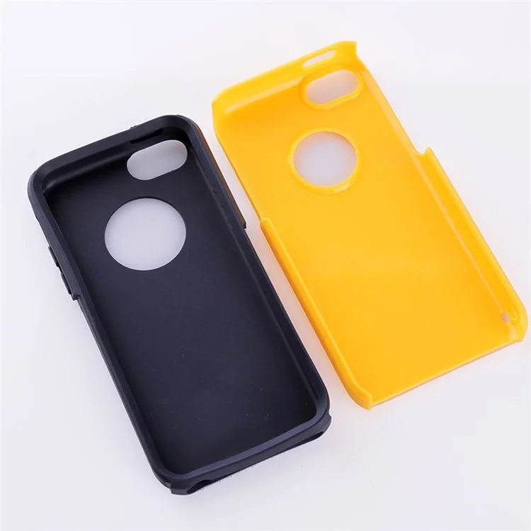 For iPhone 5c Shockproof Drop-resistant PC + TPU Combo Cover - Black / Yellow