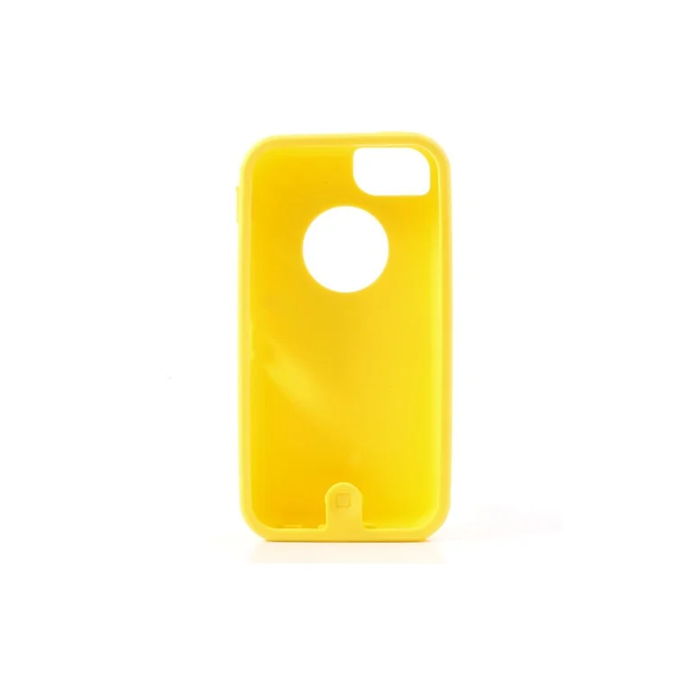 For iPhone 5c Shock Absorbent Robot PC & Silicone Combo Case - Black / Yellow
