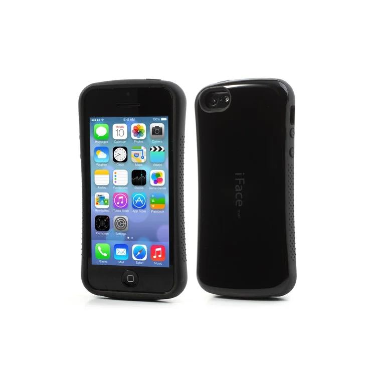 Black iFace PC & TPU Dual Layer Hybrid Cover for iPhone 5C