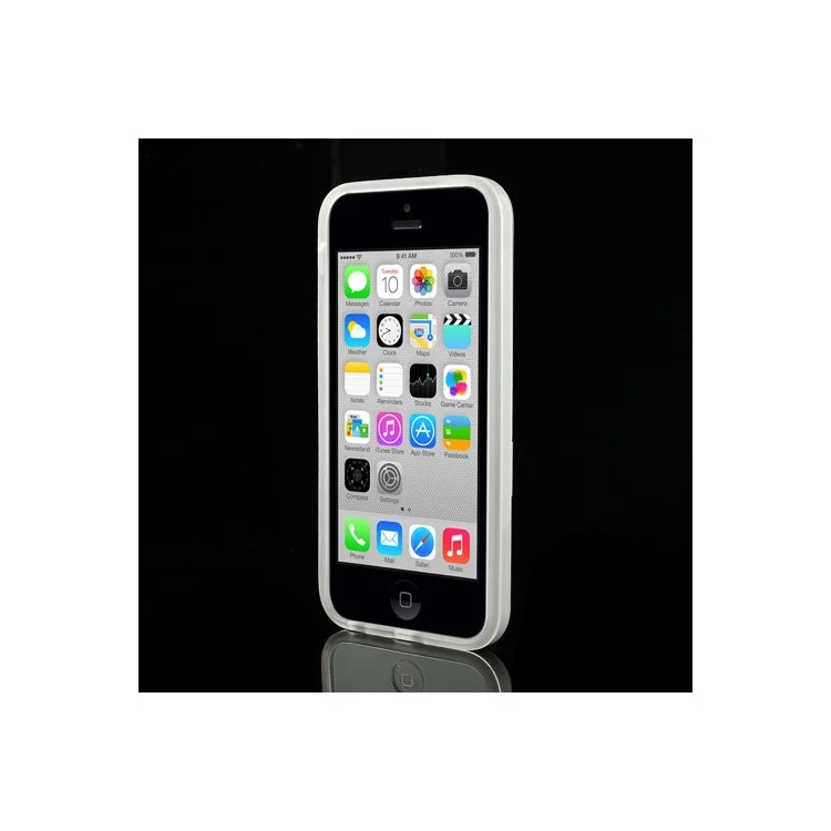 Transparent for iPhone 5c Detachable Matte TPU & PC Hybrid Cover w/ Stand