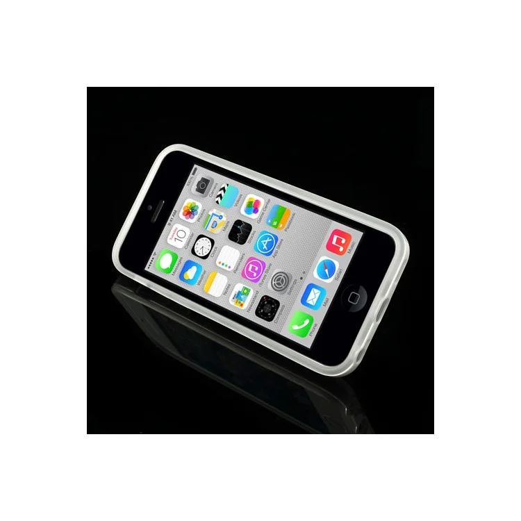 Transparent for iPhone 5c Detachable Matte TPU & PC Hybrid Cover w/ Stand
