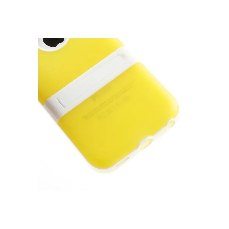 Yellow for iPhone 5c Detachable Matte TPU & PC Hybrid Shell w/ Stand
