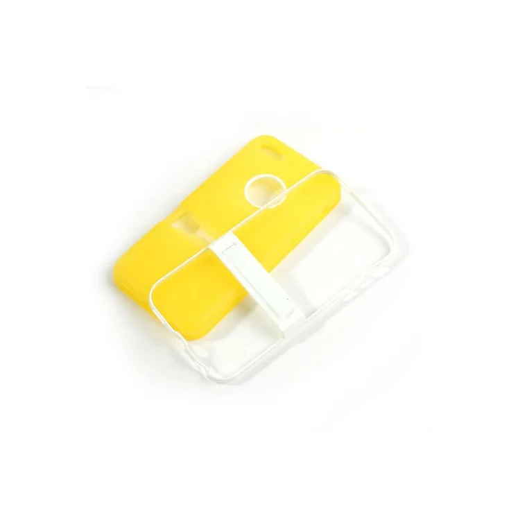 Yellow for iPhone 5c Detachable Matte TPU & PC Hybrid Shell w/ Stand