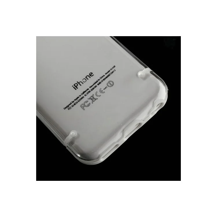 White for iPhone 5c Noctilucent Glossy Transparent PC & TPU Hybrid Case