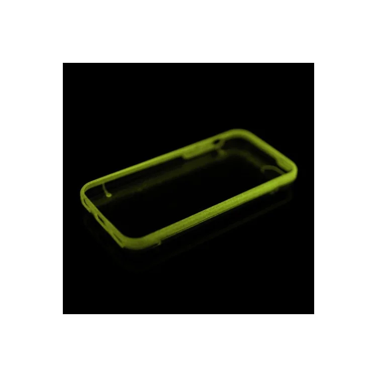 Red for iPhone 5c Noctilucent Glossy Transparent PC & TPU Hybrid Cover
