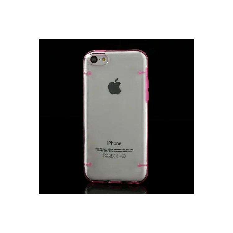 Rose for iPhone 5c Noctilucent Glossy Transparent PC & TPU Hybrid Shell