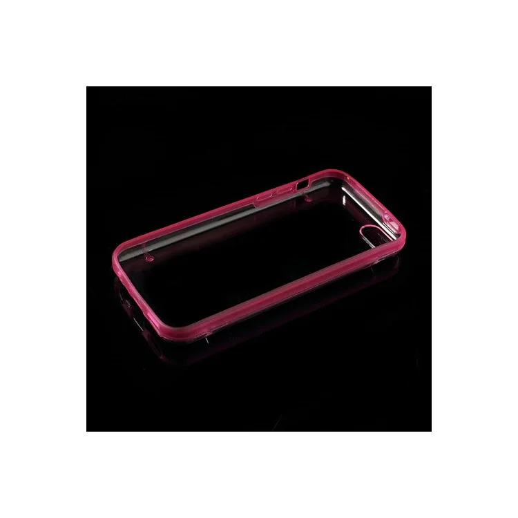 Rose for iPhone 5c Noctilucent Glossy Transparent PC & TPU Hybrid Shell
