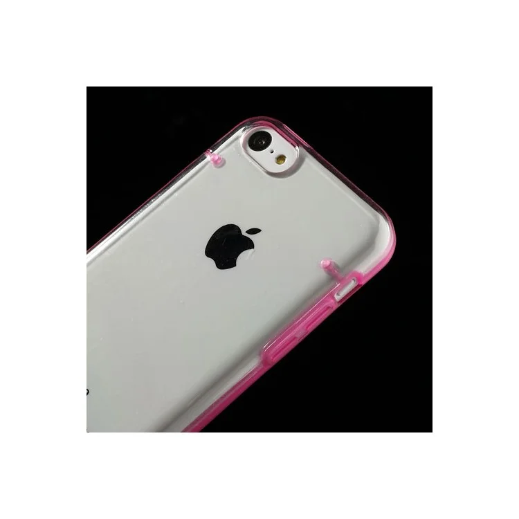 Rose for iPhone 5c Noctilucent Glossy Transparent PC & TPU Hybrid Shell
