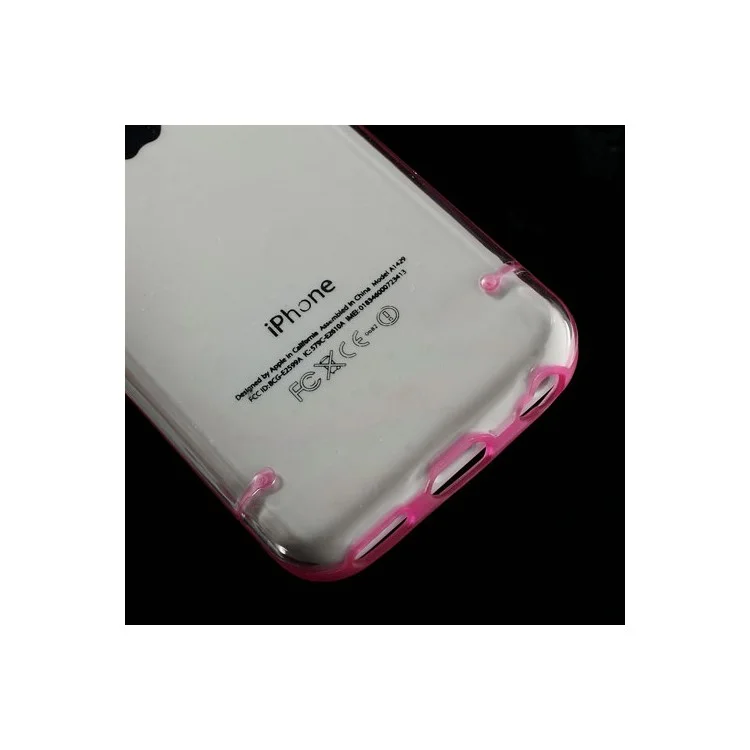Rose for iPhone 5c Noctilucent Glossy Transparent PC & TPU Hybrid Shell