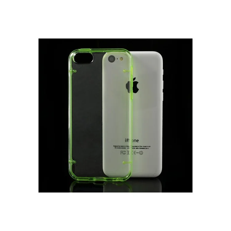 Green for iPhone 5c Noctilucent Transparent PC & TPU Hybrid Case
