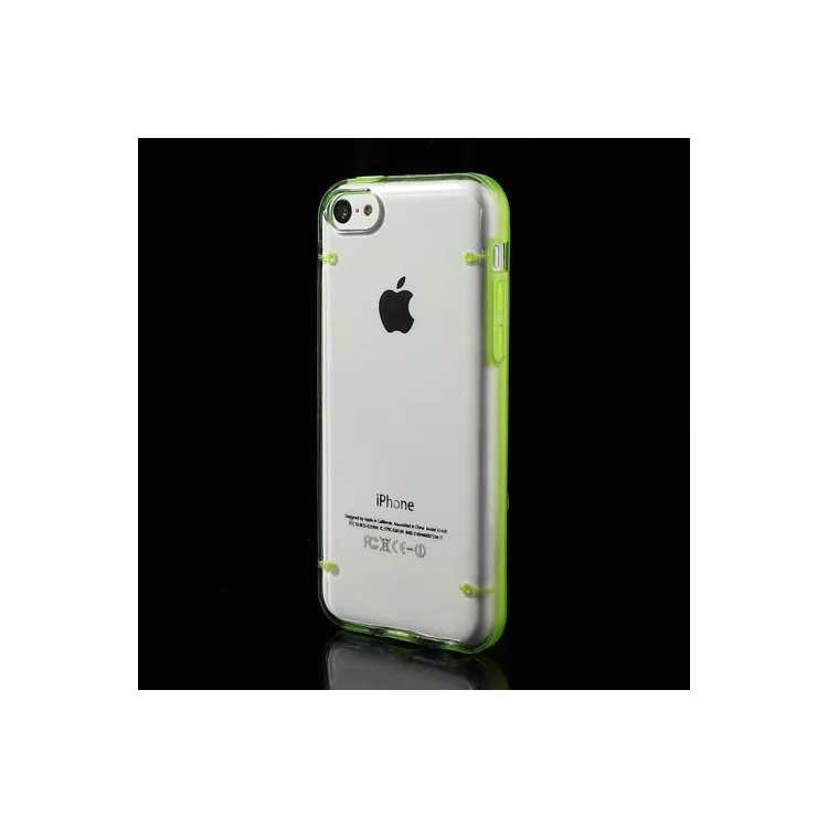 Green for iPhone 5c Noctilucent Transparent PC & TPU Hybrid Case