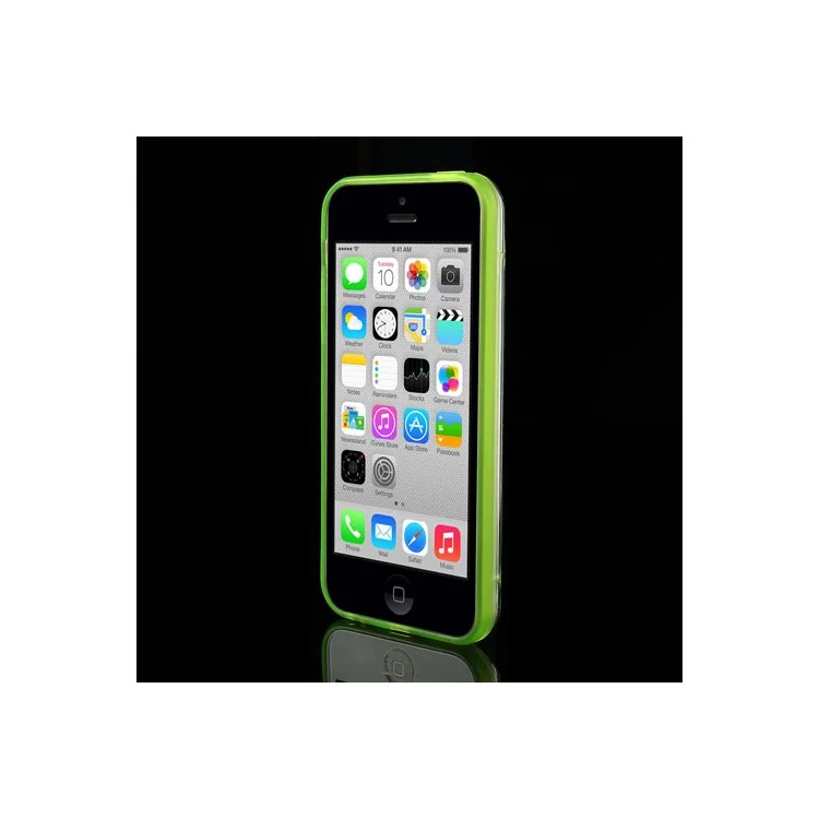Green for iPhone 5c Noctilucent Transparent PC & TPU Hybrid Case