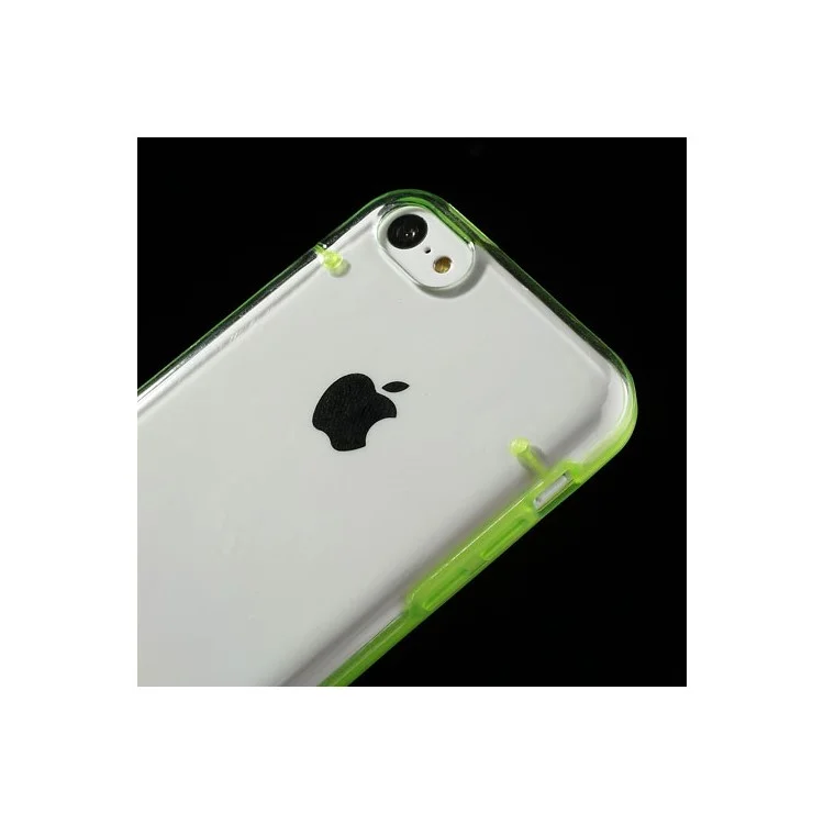 Green for iPhone 5c Noctilucent Transparent PC & TPU Hybrid Case